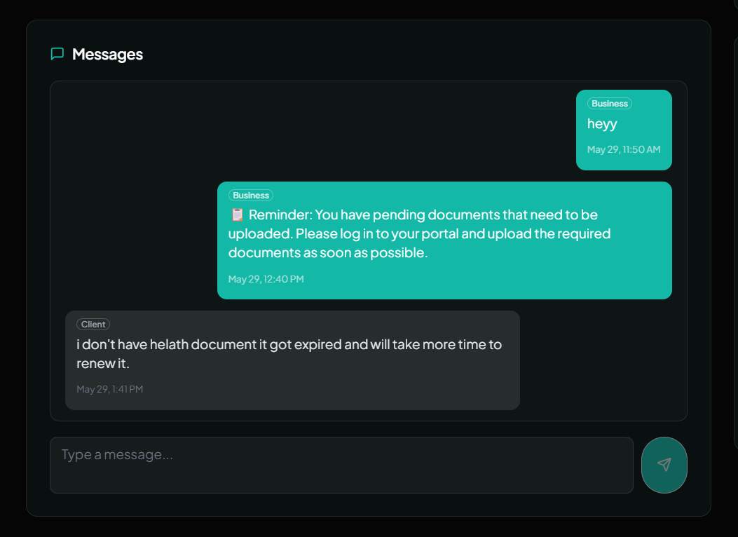 Client messaging — secure communication with clients