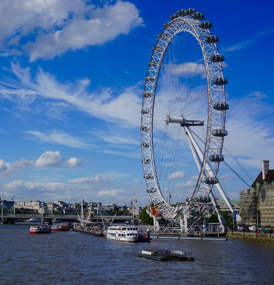 London skyline beside the River Thames